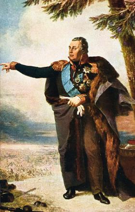 Feldmarszałek Michaił Iłłarionowicz Kutuzow dowodził wojskami rosyjskimi pod Borodino.