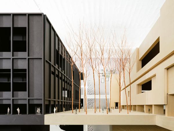 Makieta nowej siedziby muzeum przy placu Defilad w Warszawie.