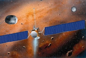 Dawn, w kosmosie od 2007 roku, jest napędzana silnikiem jonowym. Czynnikiem roboczym jest ksenon, gaz szlachetny, którego na całą misje potrzeba ledwie 425 kg.