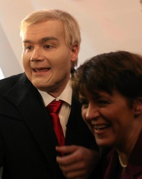 Na zjeździe założycielskim z ust polityków PJN nie padło ani słowo na temat Jarosława Kaczyńskiego, za to jego sobowtór pojawił się na sali.