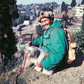 Tenzing w 1955 r. w Dardżylingu, gdzie osiadł na stałe.