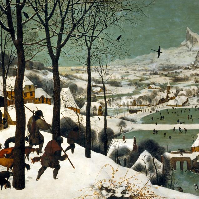 Mała epoka lodowcowa w sztuce: „Łowcy na śniegu”, Pieter Breugel Starszy (1525/1530–1569).