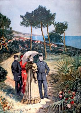Cesarska para w Prowansji, 1894 r., ilustracja z „Le Petit Journal”