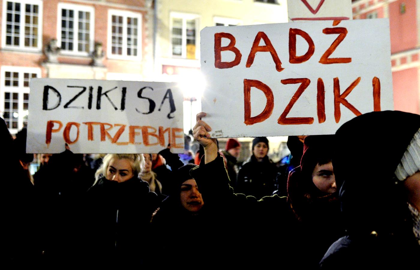 Protest w Gdańsku przeciwko odstrzałowi dzików.