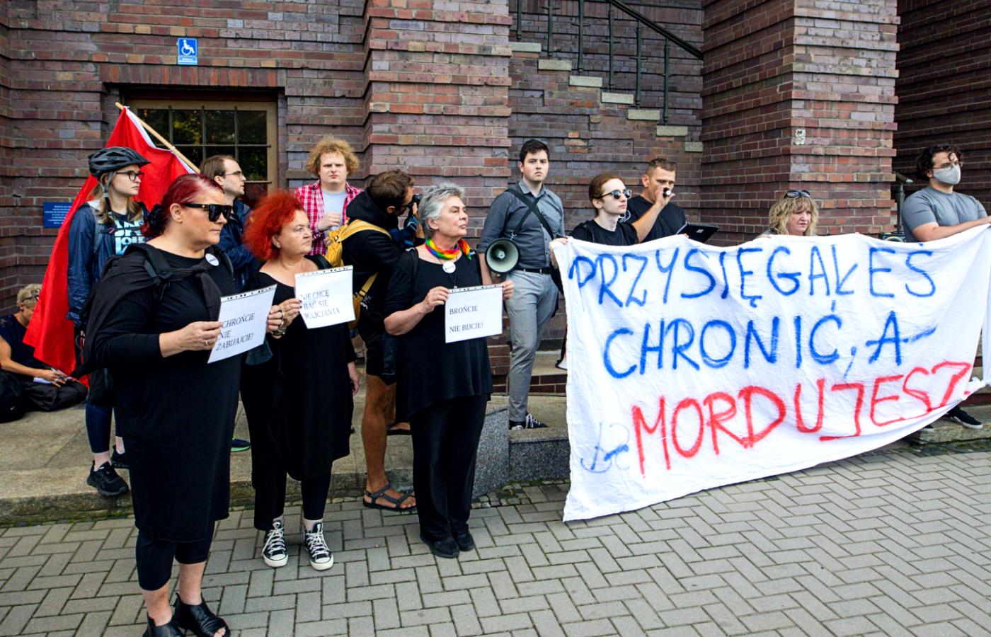 Demonstracja przeciwko brutalności policji. Wrocław, 4 września 2021 r.