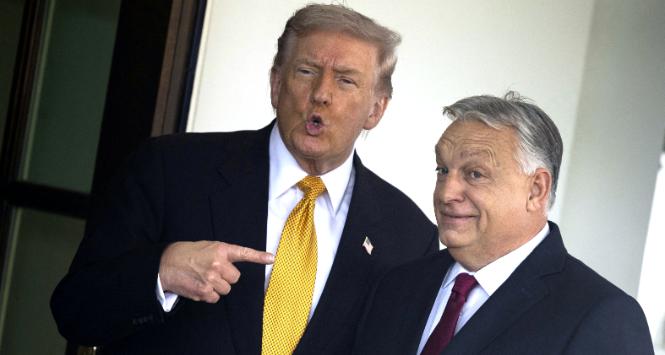 Premier Węgier Viktor Orbán i prezydent USA Donald Trump, 7 listopada 2025 r.