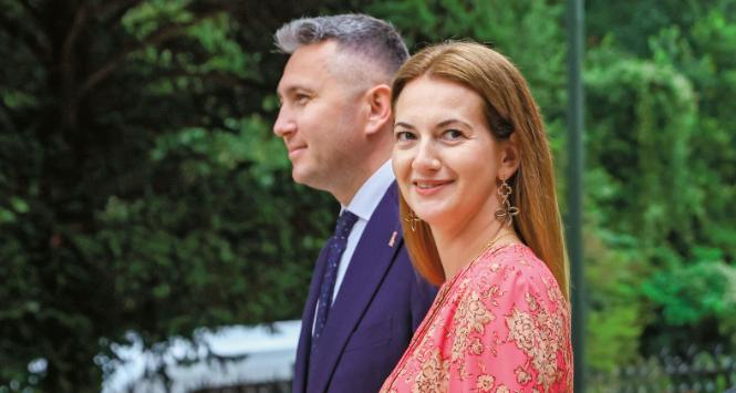 Radosław Piesiewicz z żoną Agnieszką.