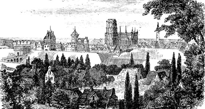 Gdańsk, grafika z końca XIX weku.