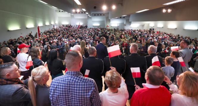 Karol Nawrocki na spotkaniu z wyborcami w Zielonej Górze