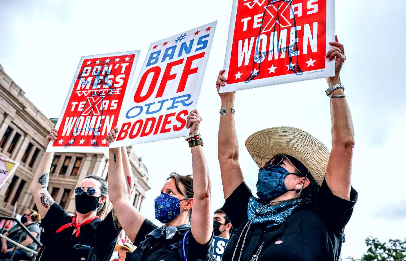 Protest przeciwko zaostrzeniu prawa aborcyjnego, Austin (Teksas), 2 października 2021 r.