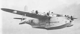 Łódź latająca Short Sanderland. Na pokładzie takiej maszyny zginął w katastrofie lotniczej (25.08 1942 r.) książę Jerzy, diuk Kentu.