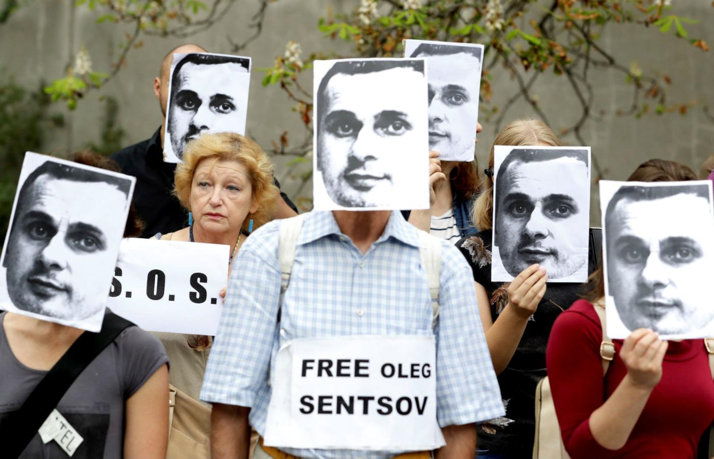 Demonstracja w sprawie uwolnienia Ołeha Sencowa