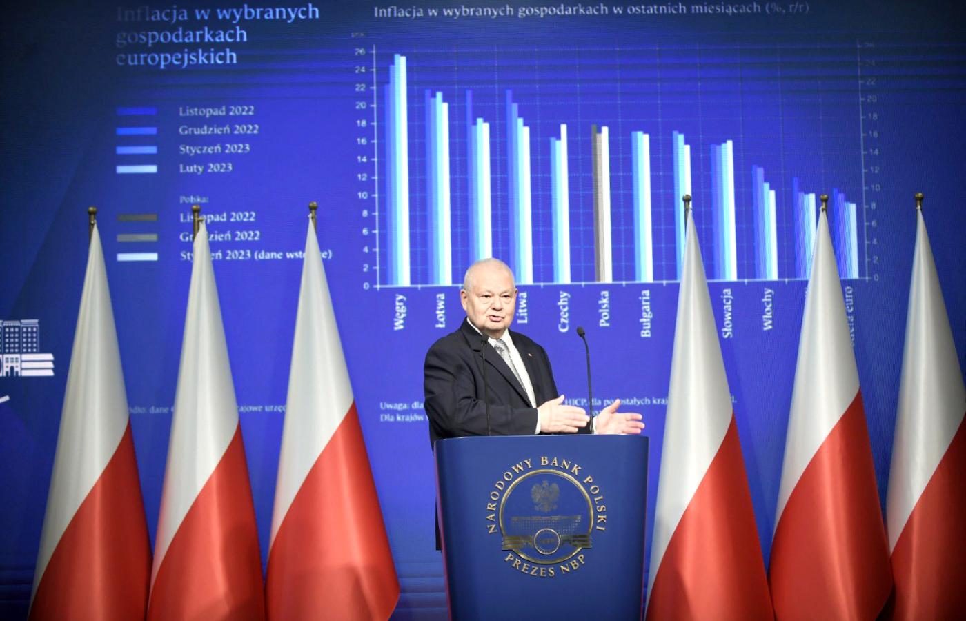 Konferencja prasowa prezesa NBP Adama Glapińskiego, 9 marca 2023 r.