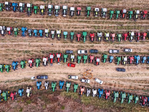 Traktory Bułgaria protest
