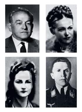 Leopold Trepper, organizator Czerwonej Orkiestry, fot. z 1958 r. Lidia Lisowska i Maria Mikota, kluczowe agentki wywiadu sowieckiego w zajętym przez Niemców Równem. Nikanor Kuzniecow vel Nikołaj Graczow vel kpt. Wehrmachtu Paul Wilhelm Siebert.