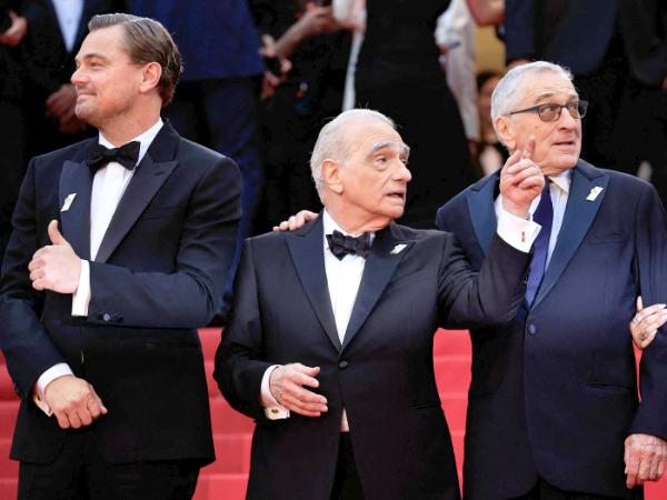 Leonardo DiCaprio, Martin Scorsese i Robert De Niro w Cannes, 20 maja 2023 r.