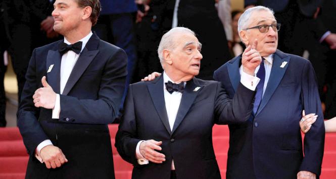 Leonardo DiCaprio, Martin Scorsese i Robert De Niro w Cannes, 20 maja 2023 r.