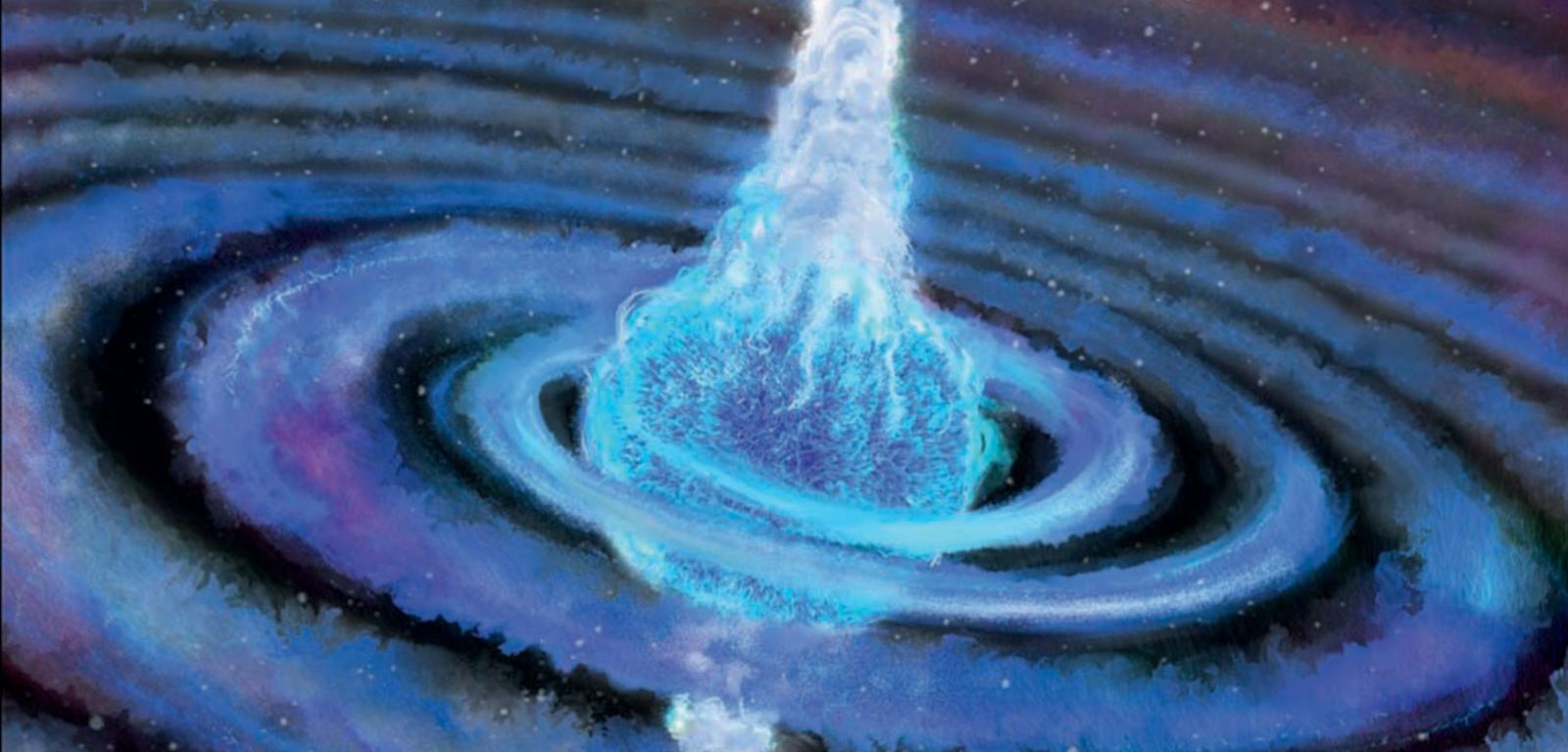 W trakcie niezwykłej eksplozji supernowej powstały dwie strugi emitujących promieniowanie rentgenowskie cząstek. Strugi te opuszczają gwiazdę z prędkością bliską prędkości światła.