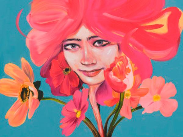 Alex Urban, Zerwany kwiatuszek 2025, olej na płótnie, 80 x 60 cm, fot. dzięki uprzejmości Galerii Leto