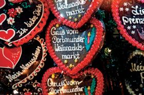 Pierniki z pozdrowieniami z Weihnachtsmarkt w Dortmundzie