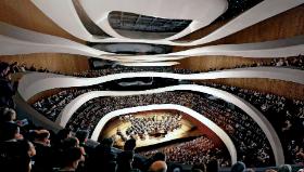 Wizualizacja sali koncertowej Sinfonii Varsovii na Pradze Południe.