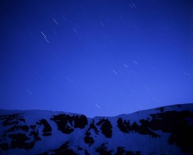 Niebo nad Śnieżką.