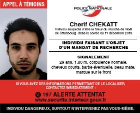 Apel francuskiej policji w sprawie poszukiwanego Chérifa Chekatta