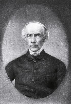 Robert Owen, socjalista, który zachęcił Ernestynę Potowską do wystąpień publicznych, zdjęcie z ok. 1860 r.