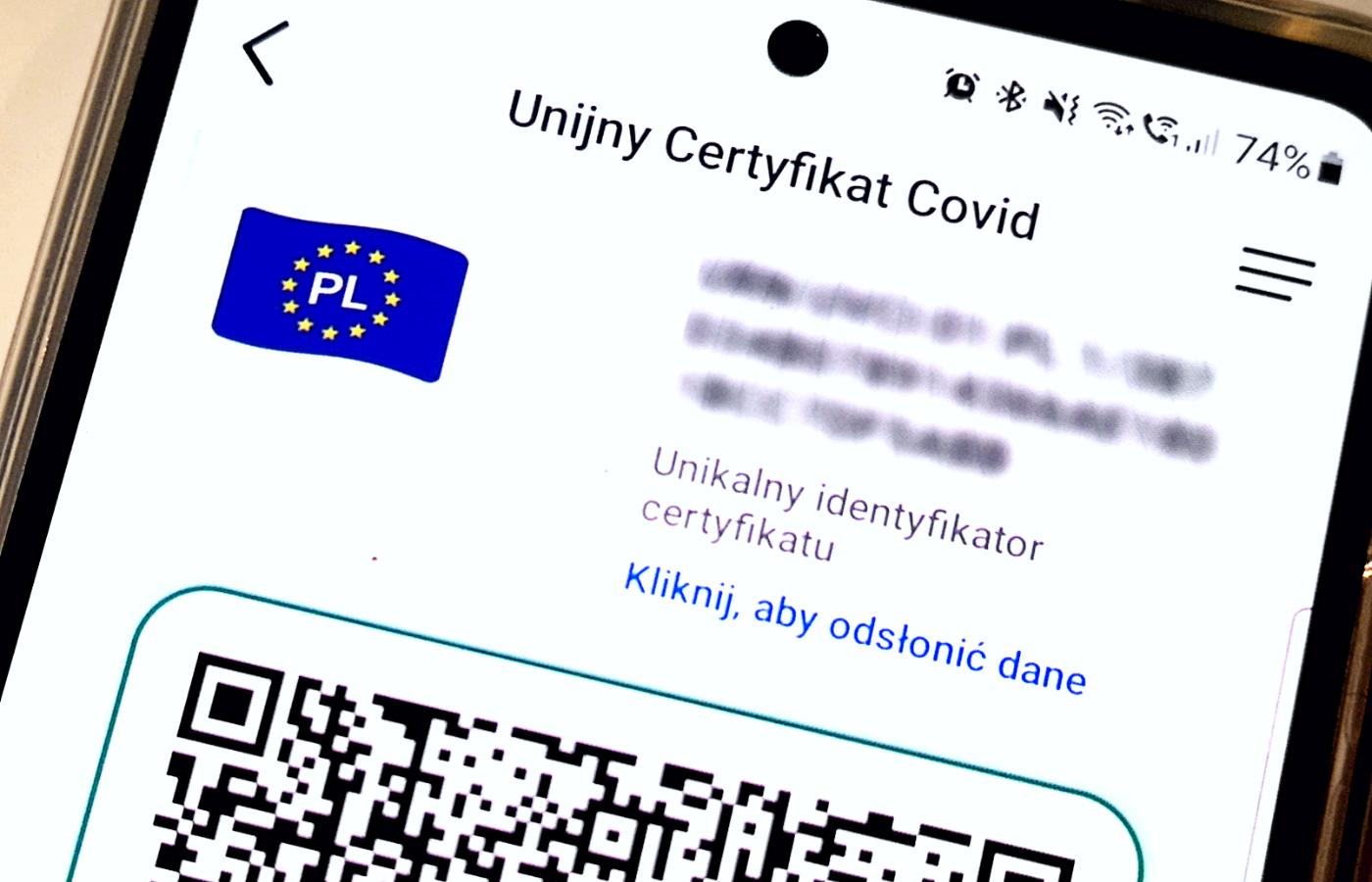 Unijny certyfikat covidowy uzyskiwany po pełnym zaszczepieniu