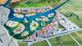 Projekt wodnej enklawy na rzece Nan w chińskim mieście Xinjin. Na każdej ze sztucznych wysp będą budynki użyteczności publicznej i obiekty mieszkalne. Na najmniejszych – hotele i centra konferencyjne.