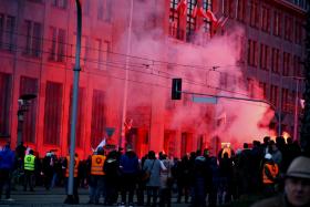 Ok. 300 metrów przed blokadą kobiet