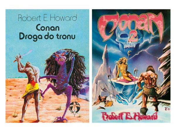 Od lewej: kultowy „Conan”, okładkowa ilustracja Roberta Burego z 1988 r. i niewdrożony projekt Tadeusza Łuczejki z pierwszej połowy lat 90.