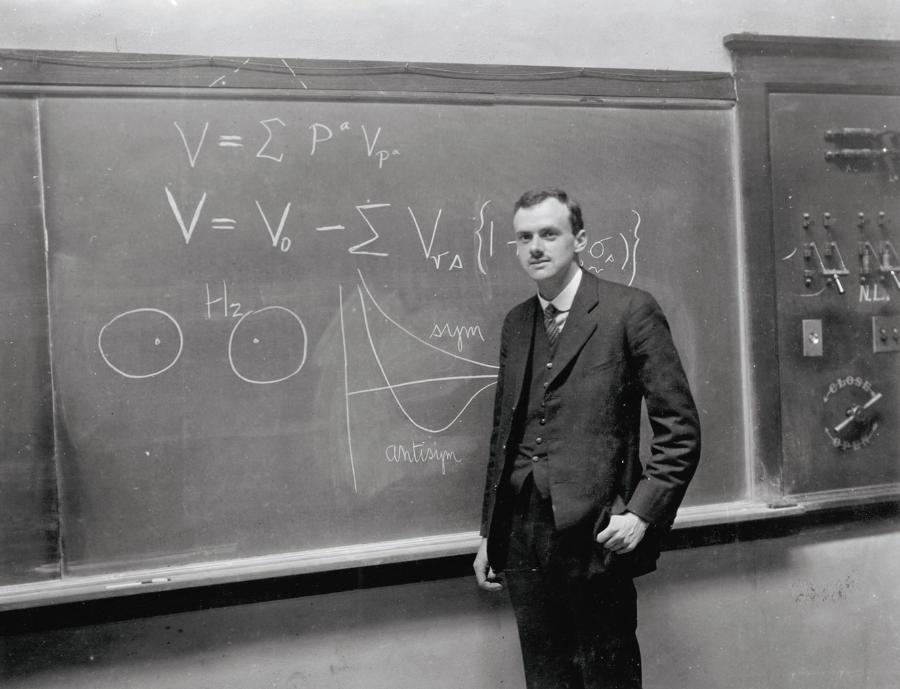 Paul Dirac (1902–1984) prezentuje kwantowo-mechaniczny model cząsteczki wodoru.