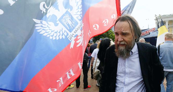 Aleksandr Dugin na moskiewskim wiecu poparcia dla donbaskich separatystów, 2014 r.