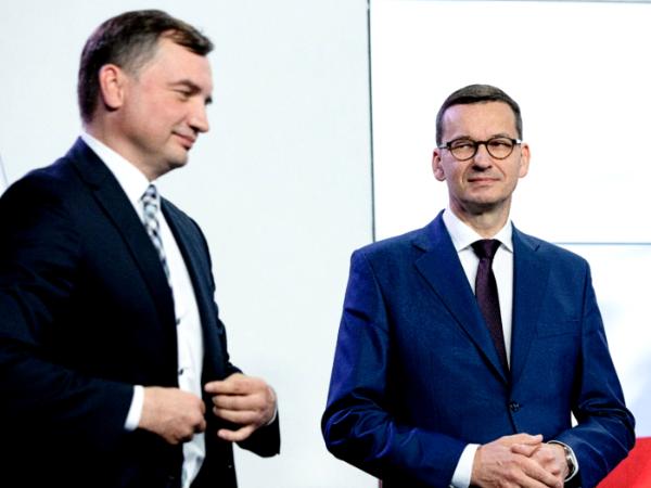 Zbigniew Ziobro i Mateusz Morawiecki podczas wrześniowej rekonstrukcji rządu