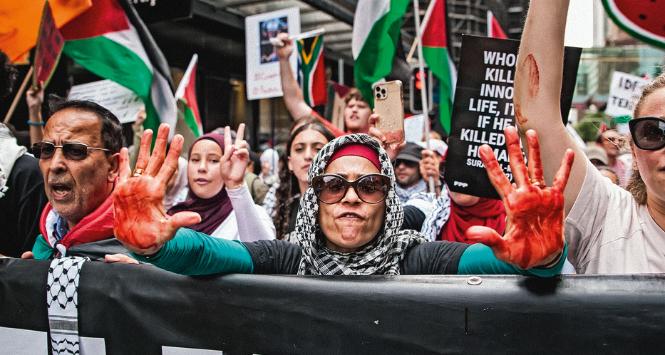 Manifestacja propalestyńska w Sydney, 7 marca 2024 r.