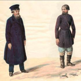 Strój typu rosyjskiego; ilustracja z XIX w.