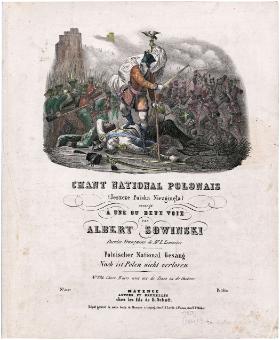 Partytura hymnu wydana staraniem Wojciecha Alberta Sowińskiego w Lipsku, XIX w.