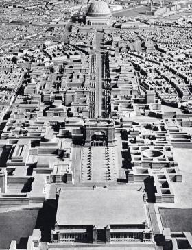 Model berlińskiej osi północ–południe autorstwa Alberta Speera.