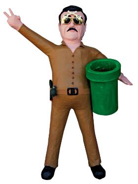 Kukła meksykańskiego barona narkotykowego Joaquína El Chapo Guzmána, Reynosa, 2015 r.