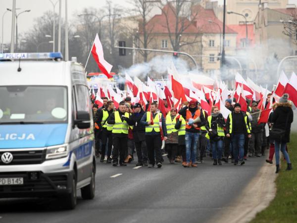Protest rolników w Lublinie, 20 marca 2024 r.
