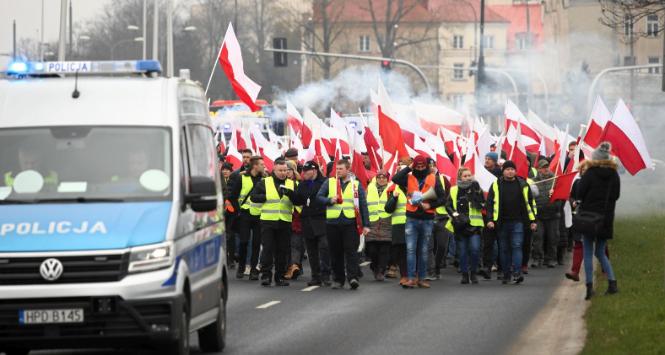 Protest rolników w Lublinie, 20 marca 2024 r.
