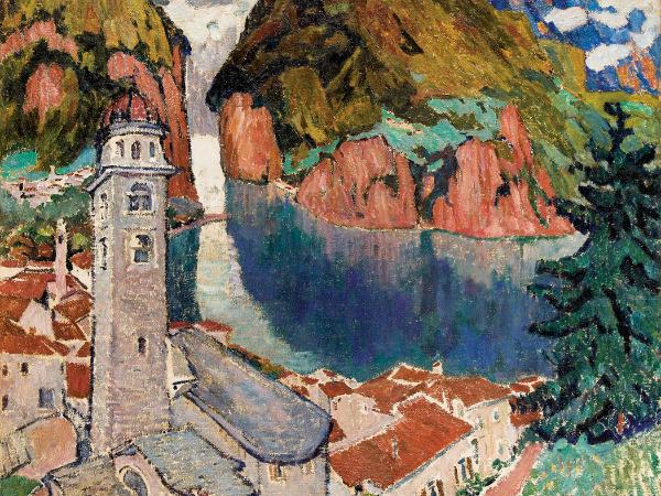 Mela Muter, „Widok na Kościół św. Wawrzyńca w Lugano”, 1916 r.