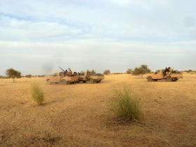 Uzbrojeni islamiści patrolują teren w pobliżu granicy Mali z Mauretanią.