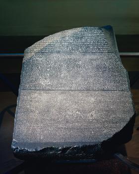 Kamień z Rosetty, symbol egiptologii.