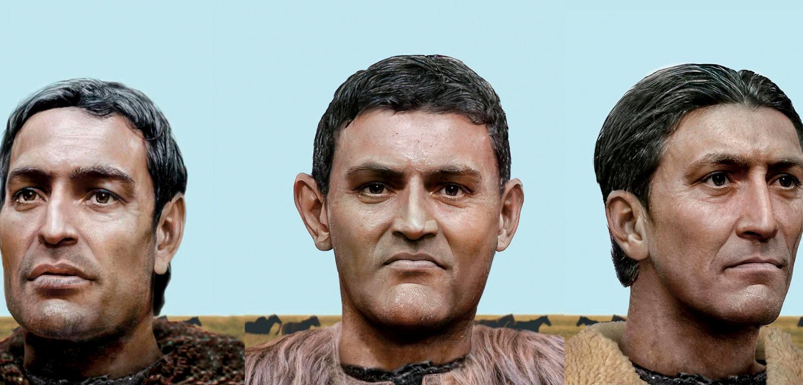 Wykonana na podstawie czaszek komputerowa rekonstrukcja twarzy przedstawicieli kultury grobów jamowych uważanych za Indoeuropejczyków.