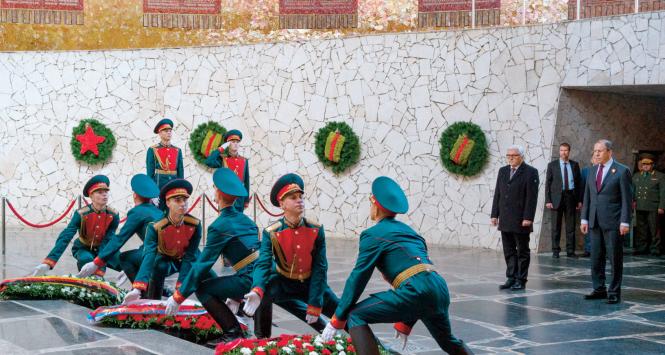 Minister spraw zagranicznych Niemiec Franz-Walter Steinmeier w Wołgogradzie