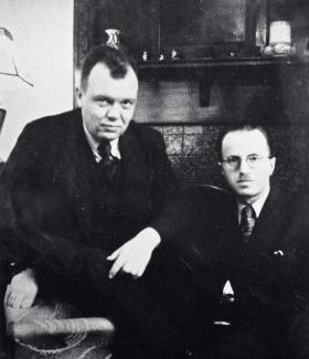 Kapitanowie Jan Górski i Maciej Kalenkiewicz, autorzy planu szkolenia spadochronowego polskich żołnierzy