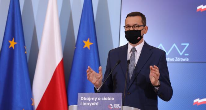 Konferencja prasowa premiera i ministra zdrowia w Warszawie