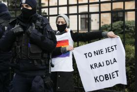 Protest pod Trybunałem Konstytucyjnym w Warszawie, 10 marca 2021 r.